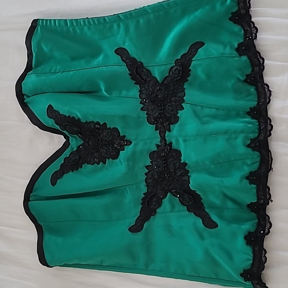 INTIMATE ATTITUDES VINTAGE EMERALD GREEN CORSET - Picture 8 of 8